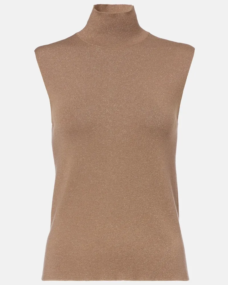 Loro Piana Top Luciole aus einem Kaschmirgemisch Braun