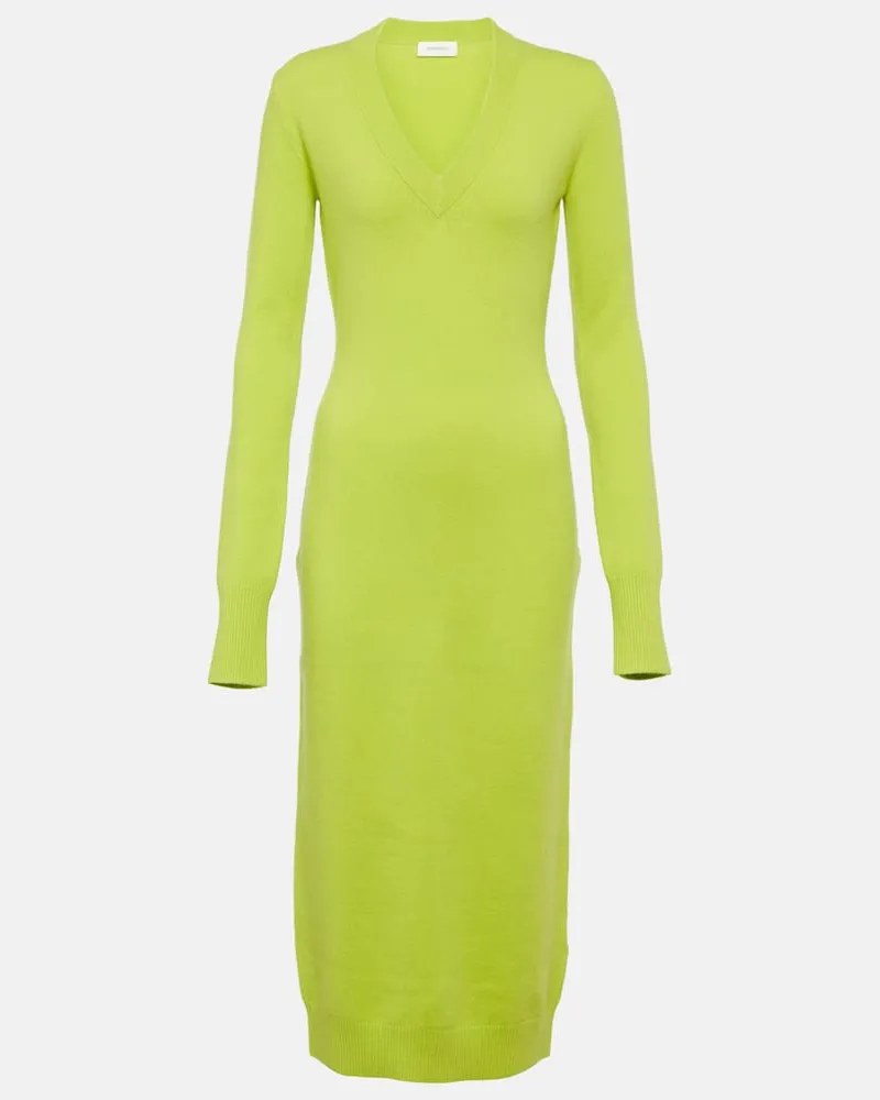 SPORTMAX Midikleid Divo aus einem Wollgemisch Grün