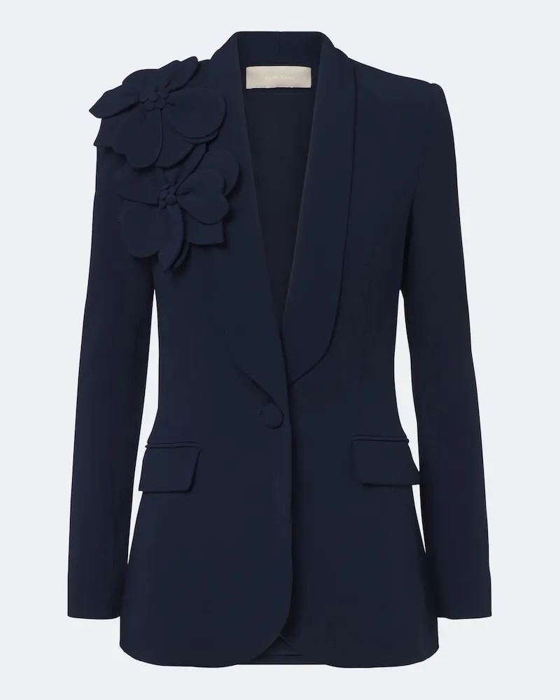 Elie Saab Blazer aus Cady Blau