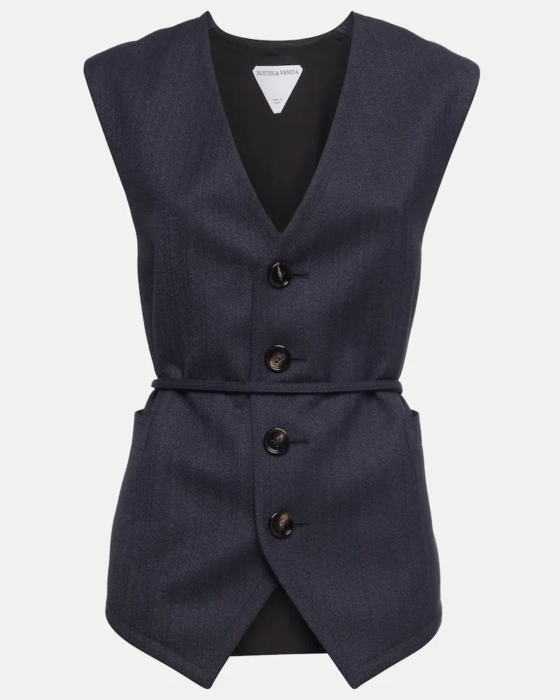 Bottega Veneta Weste aus Wolle Blau