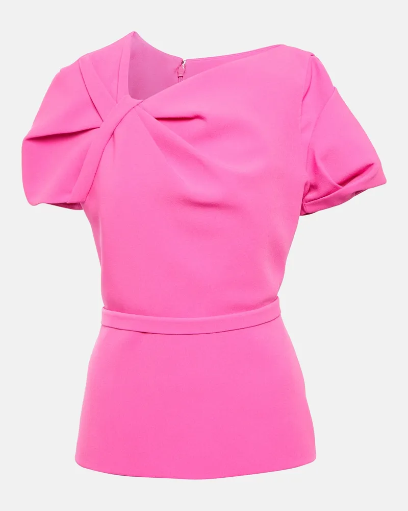 Safiyaa Top aus Crêpe Rosa