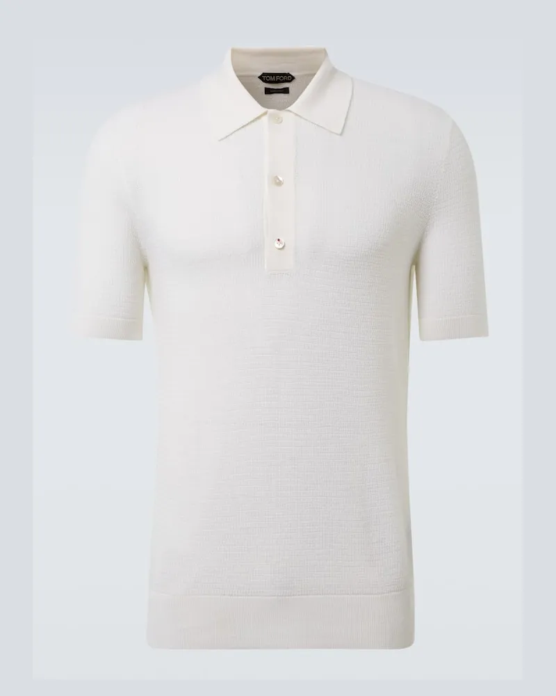 Tom Ford Polohemd aus Wolle Weiß