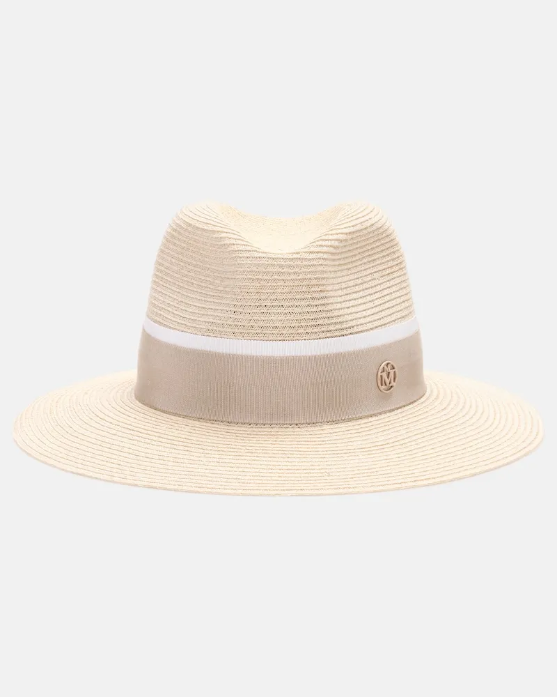Maison Michel Hut Henrietta aus Stroh Beige