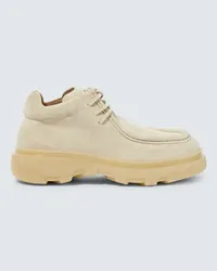 Burberry Schnuerschuhe Creeper aus Veloursleder Beige