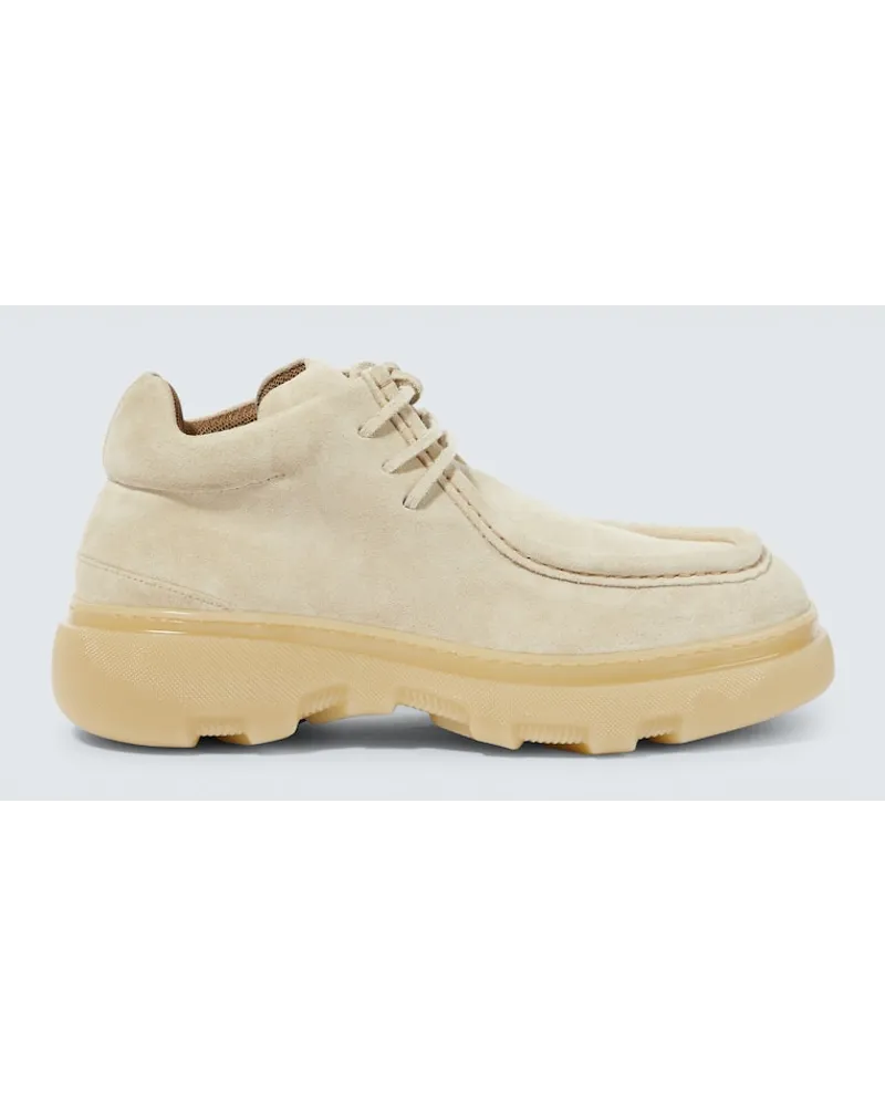 Burberry Desert Boots aus Veloursleder Beige