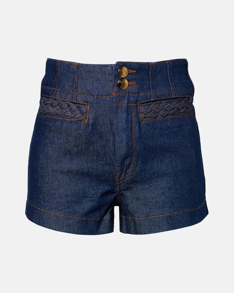 Zimmermann High-Rise Jeansshorts Awaken Blau
