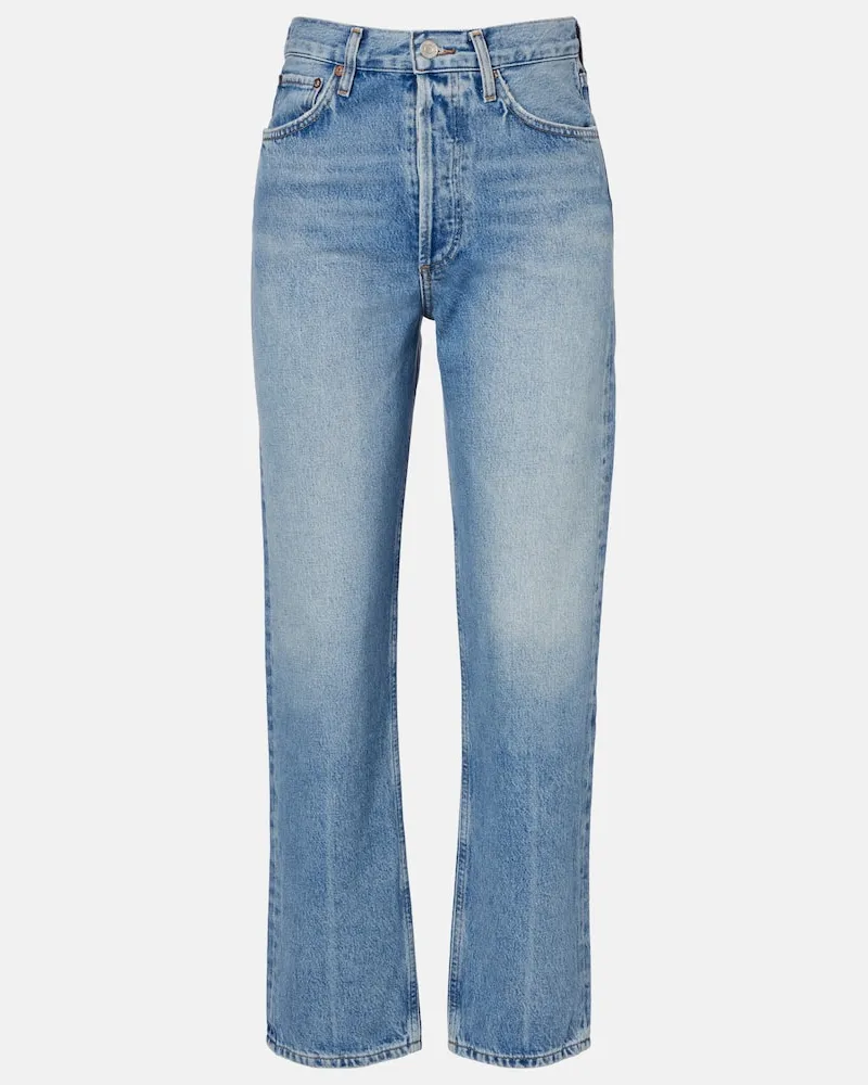 AGOLDE Mid-Rise Straight Jeans #90s Blau