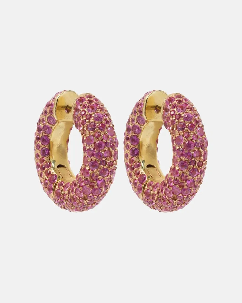 Octavia Elizabeth Ohrringe Blossom Bubble aus 18kt Gelbgold mit Saphiren Gold