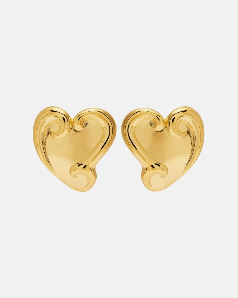 Oscar de la Renta Ohrringe Swirl Heart Gold