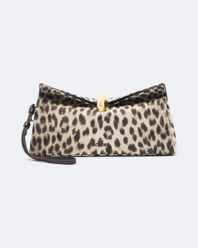 Jacquemus Clutch Valérie aus Canvas Beige