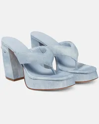 Gia Borghini Sandalen Gia 17 Uni aus Denim Blau