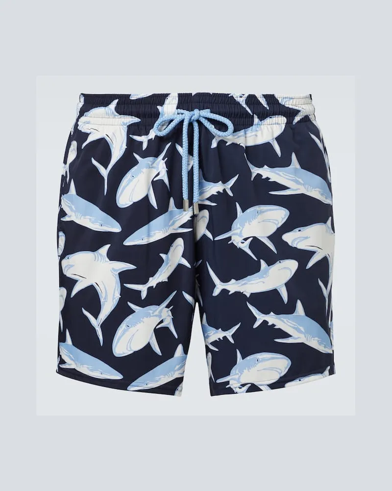 Vilebrequin Bedruckte Badehose Blau