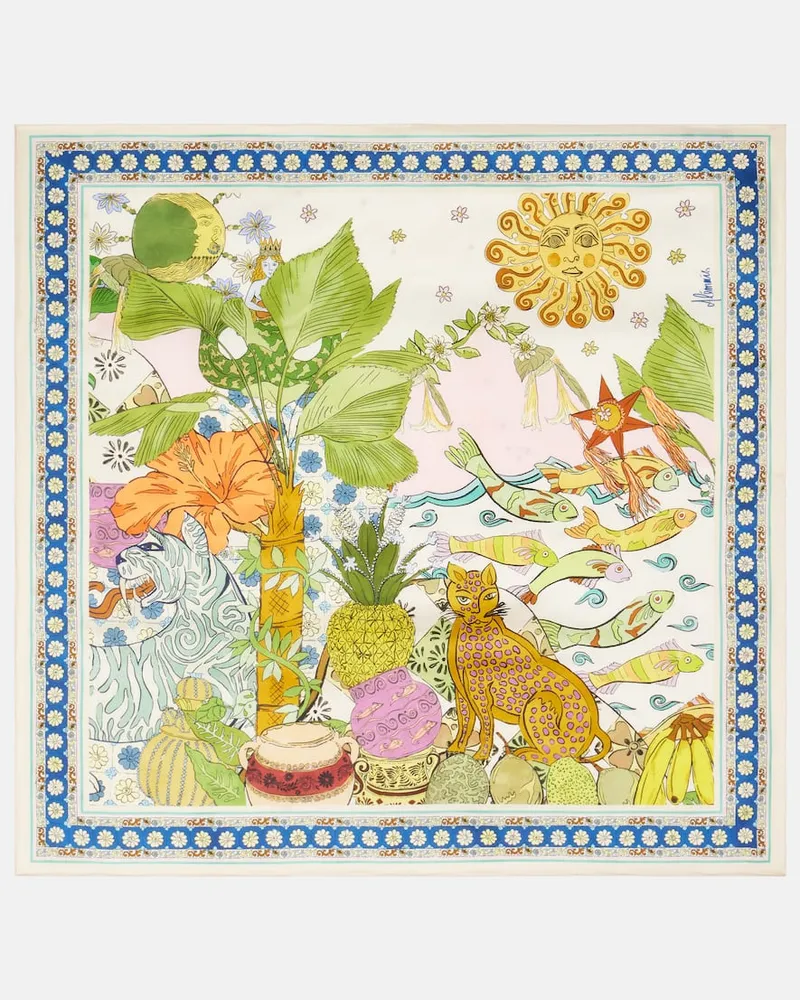 ALEMAIS Alémais Bedrucktes Tuch Hazel aus Seiden-Twill Multicolor