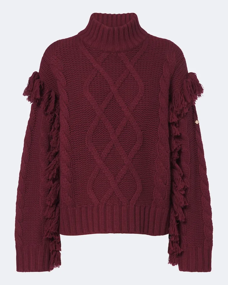 GOLDBERGH Pullover Brit aus Wolle Burgunderrot