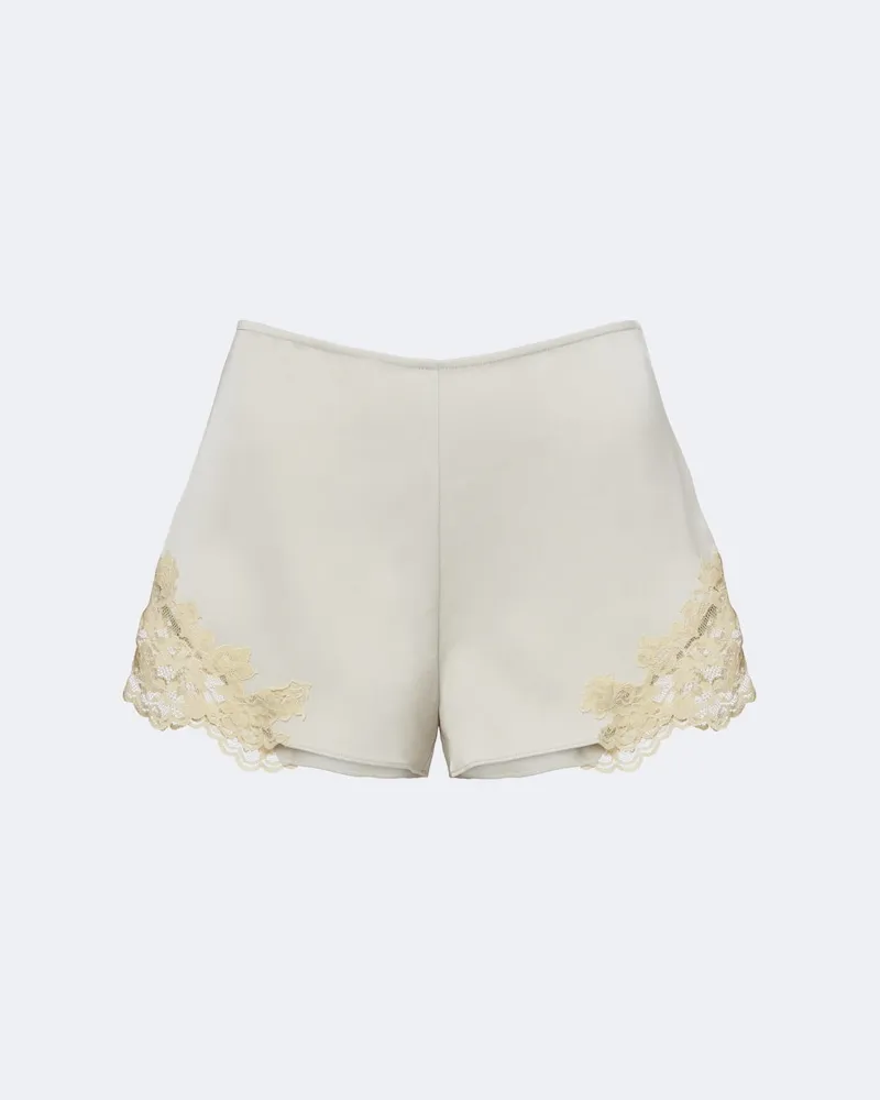 De La Vali Shorts Reparo aus Crêpe mit Spitze Grün