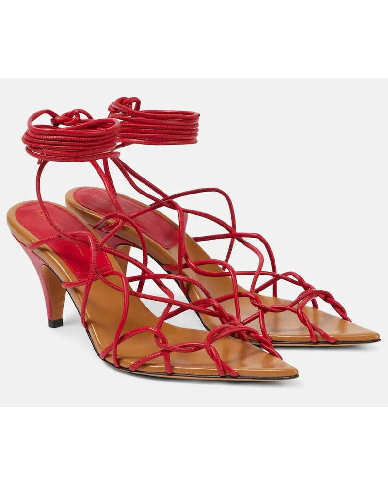 KHAITE Sandalen Arden 75 aus Leder Rot