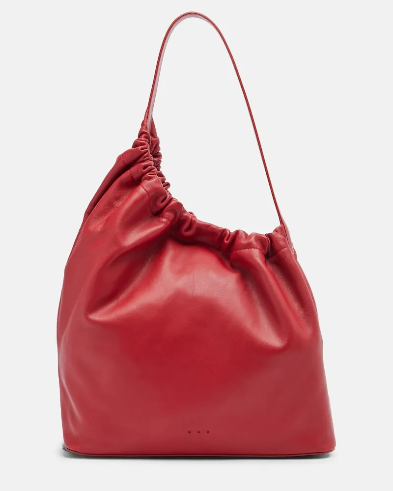 Aesther Ekme Schultertasche Demi Lune Cloud Medium aus Leder Rot
