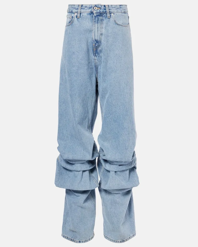 Y/PROJECT Wide-Leg Jeans Evergreen Blau