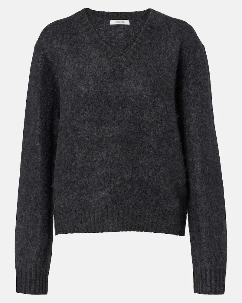 Dorothee Schumacher Pullover Fluffy Statements aus Wolle und Kaschmir Grau