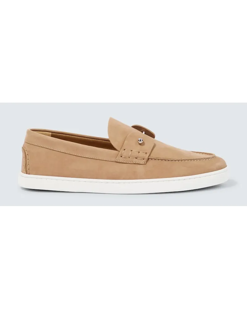 Christian Louboutin Slip-Ons Chambeliboat aus Leder Beige