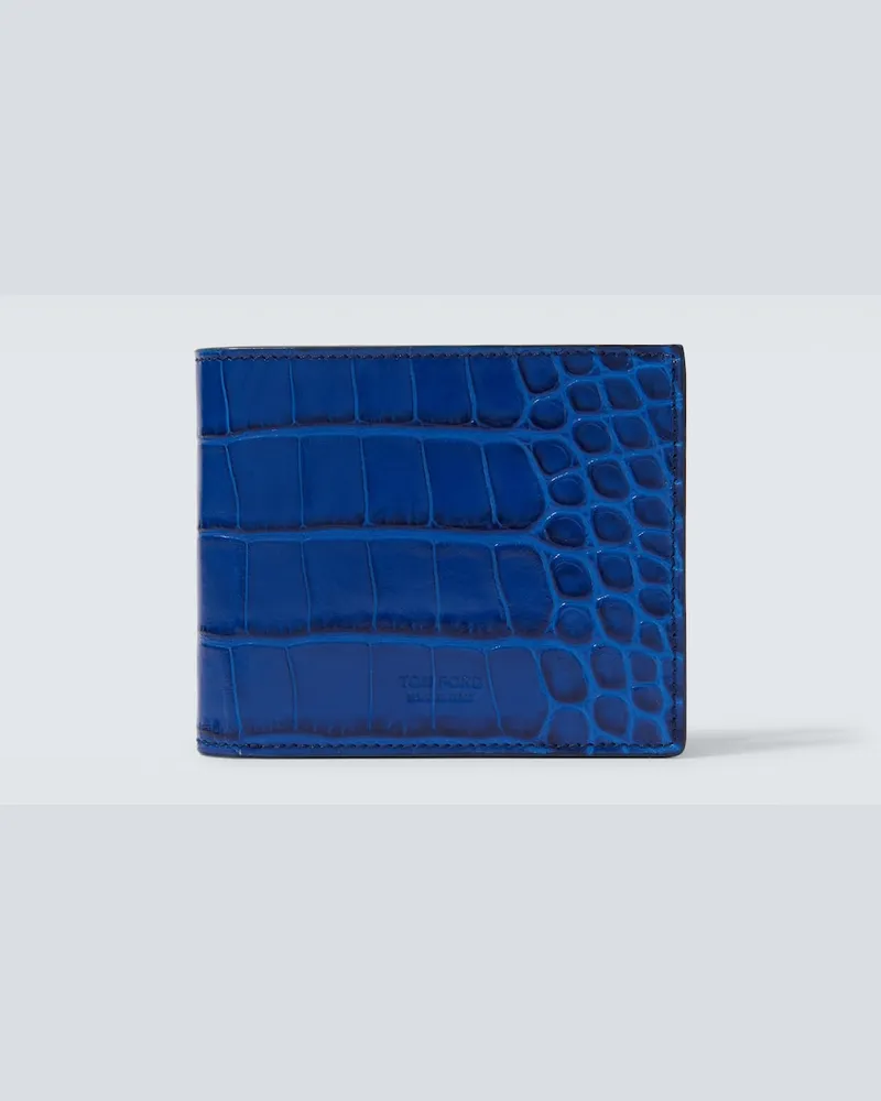 Tom Ford Portemonnaie aus Leder Blau