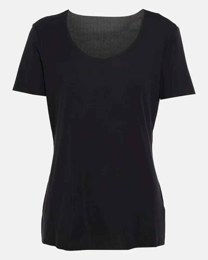 Wolford T-Shirt aus Jersey Schwarz