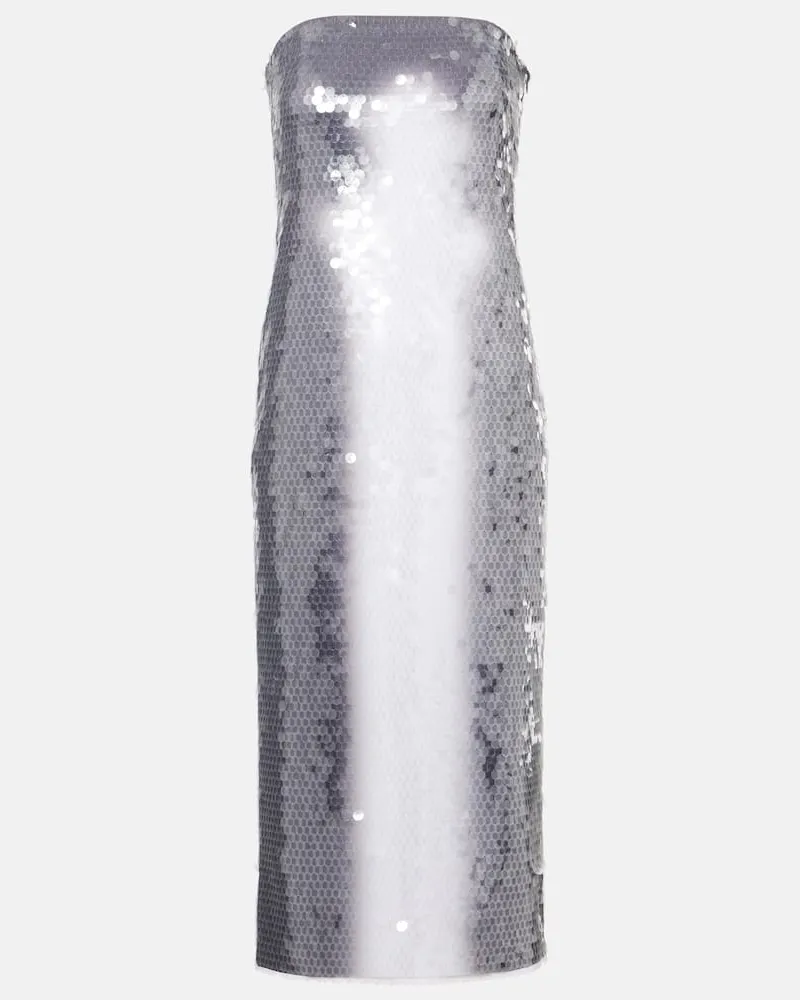 SPORTMAX Midikleid aus Jersey mit Pailletten Grau
