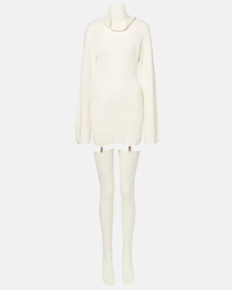 Aya Muse Set aus Pulloverkleid und Socken Cursa Nude