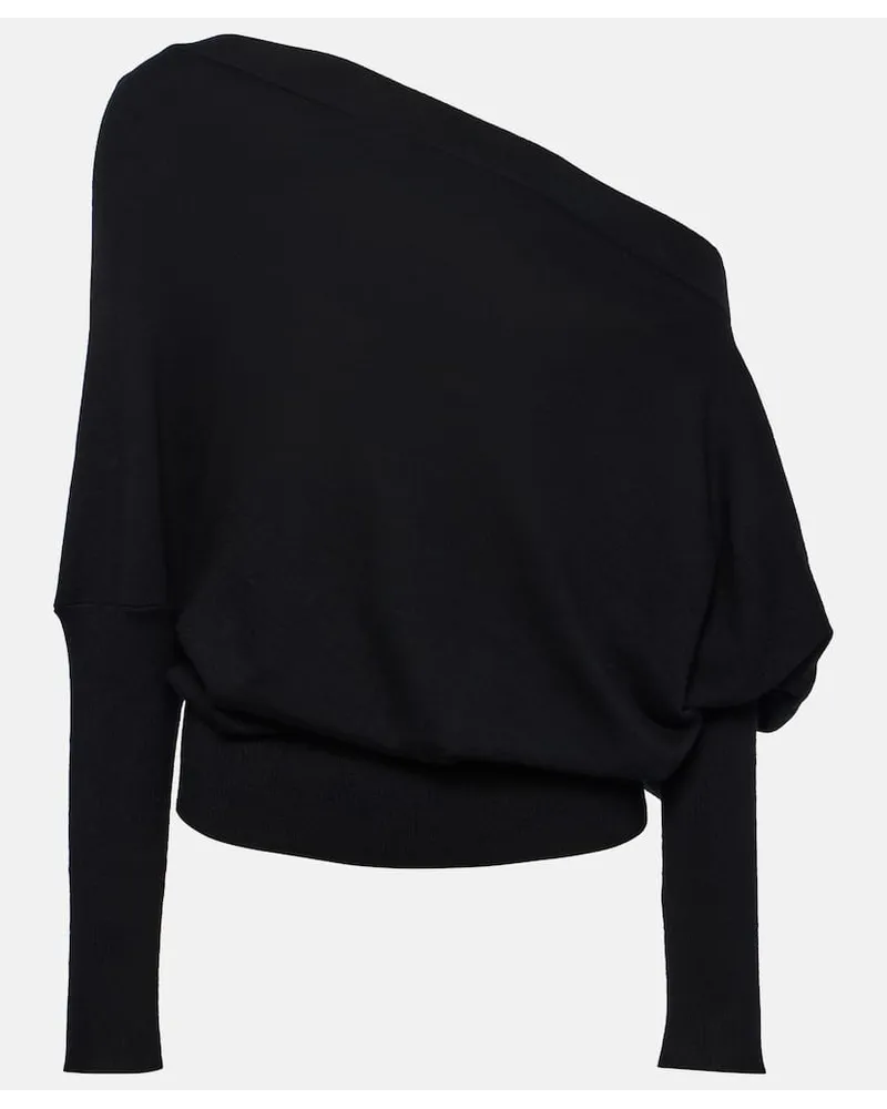 Altuzarra Off-Shoulder-Pullover Grainge aus Kaschmir Schwarz