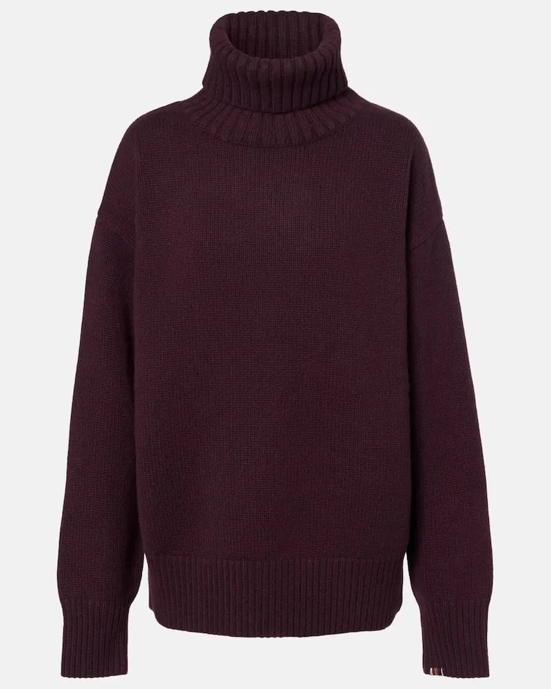 extreme cashmere Rollkragenpullover Oversize Xtra Burgunderrot