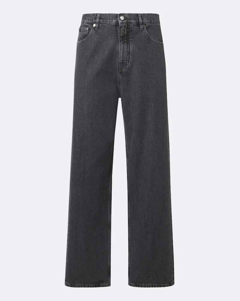 Jil Sander Wide-Leg Mid-Rise Jeans Schwarz