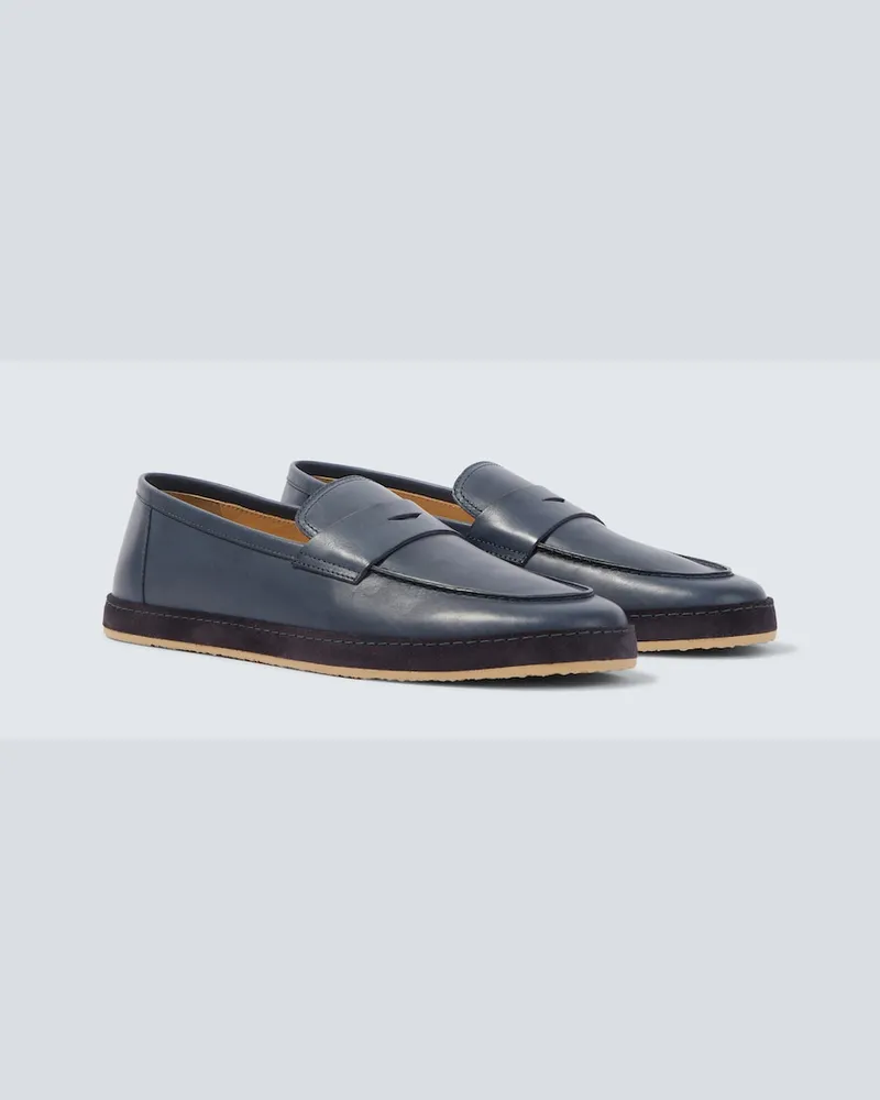 Brunello Cucinelli Loafers aus Leder Blau