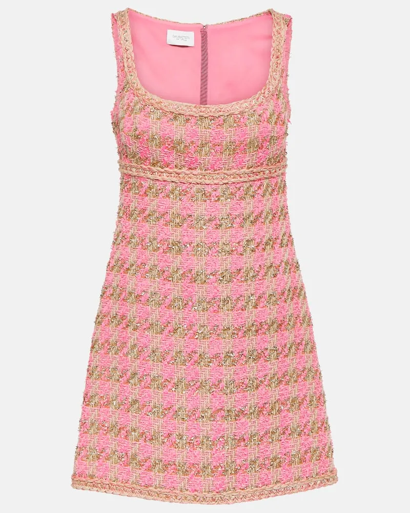 Giambattista Valli Minikleid aus Tweed Rosa