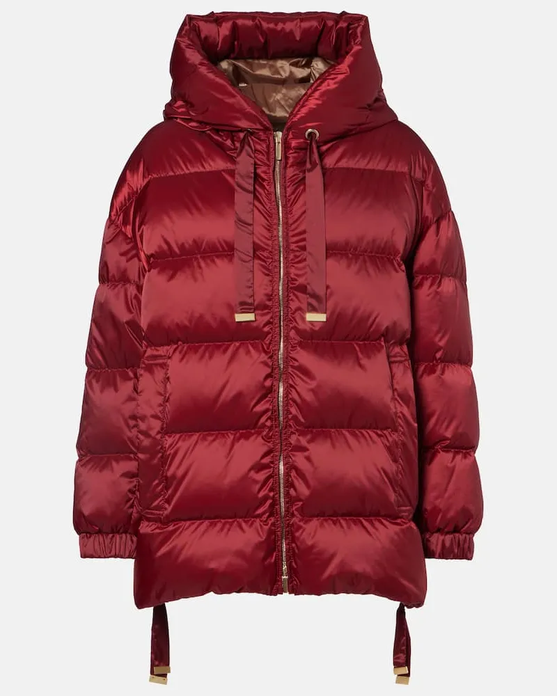 Max Mara Daunenjacke Felice aus Taft Rot