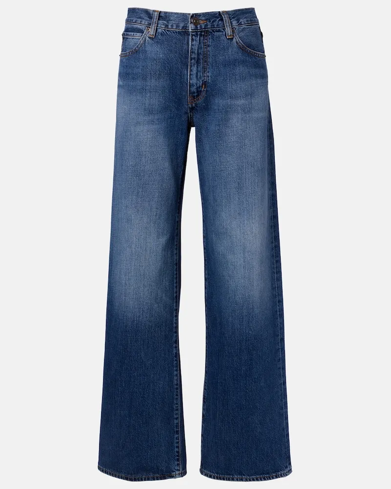 Frame Denim Wide-Leg Jeans The Off Duty Stroll Blau