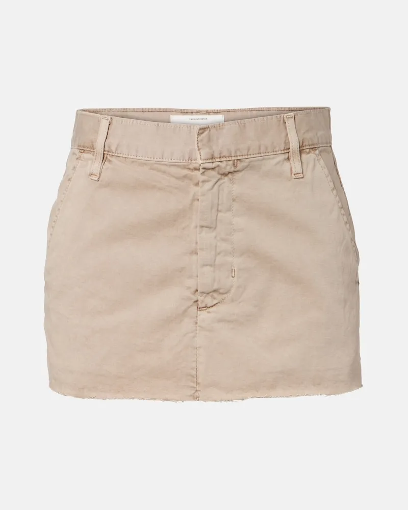 SLVRLAKE Minirock Chino aus Baumwoll-Canvas Beige