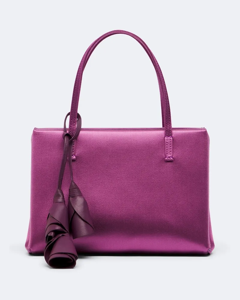 Magda Butrym Henkeltasche Barbara aus Satin Violett