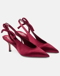 Valentino Garavani Slingback-Pumps Nite-Out 70 aus Satin Rot