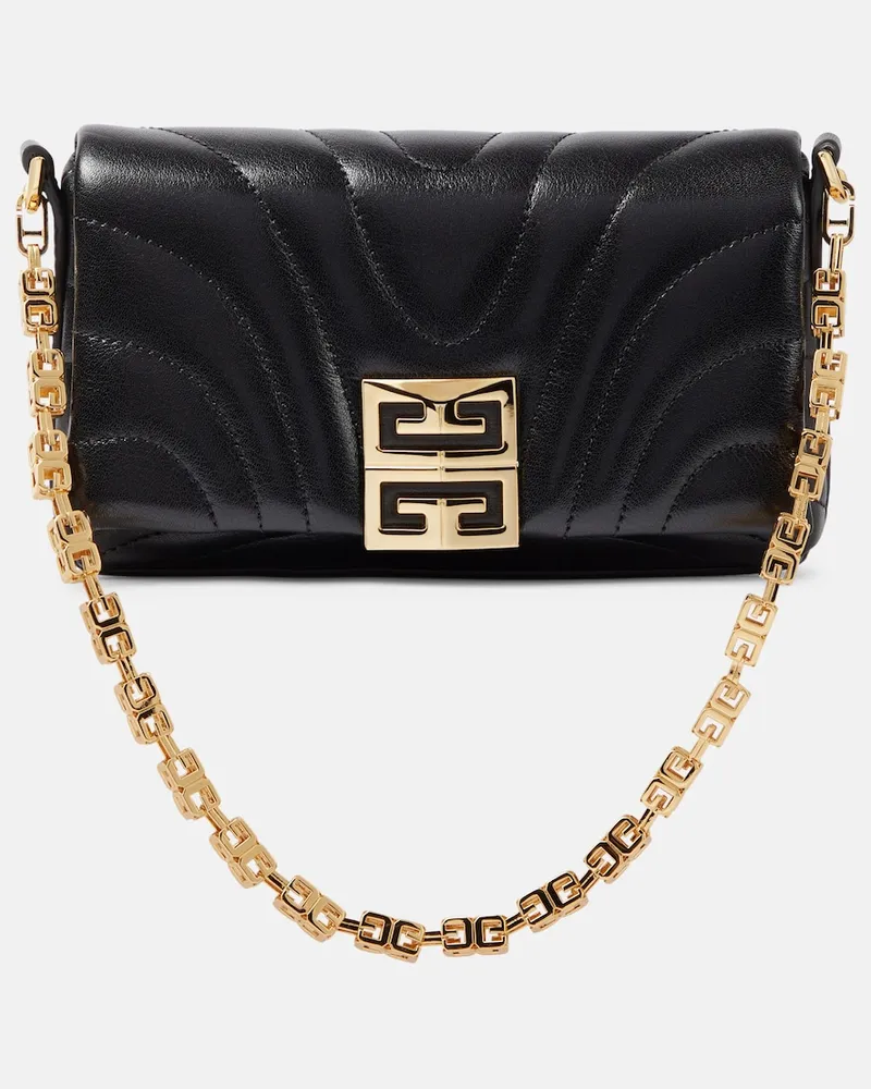 Givenchy Schultertasche 4G Soft Micro aus Leder Schwarz