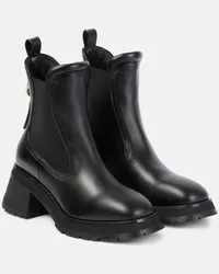 Moncler Chelsea Boots Gigi aus Leder Schwarz