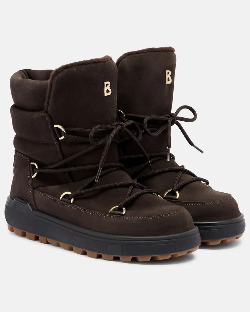 Bogner Ankle Boots Chamonix 11 aus Veloursleder Braun