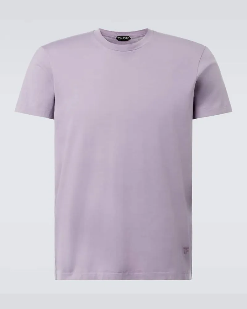 Tom Ford T-Shirt aus Baumwoll-Jersey Violett