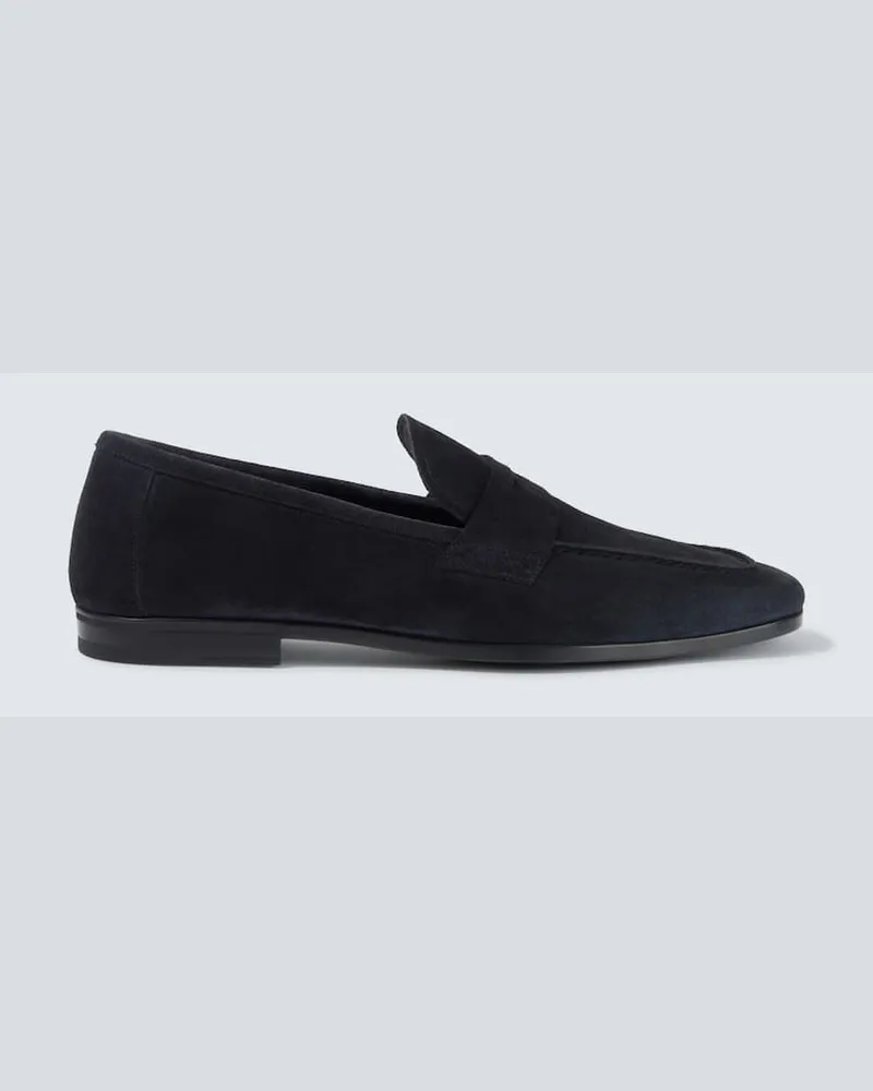 Tom Ford Loafers Sean aus Veloursleder Blau