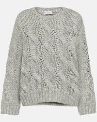 Brunello Cucinelli Pullover aus einem Mohairgemisch Braun