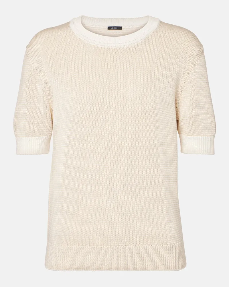 Joseph Top aus Baumwoll-Strick Beige