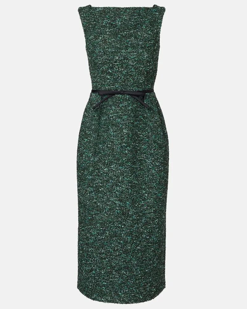 Erdem Midikleid aus Tweed Grün