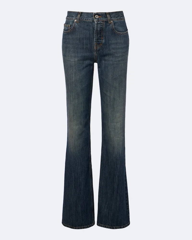 Gucci Straight Jeans Interlocking G Blau