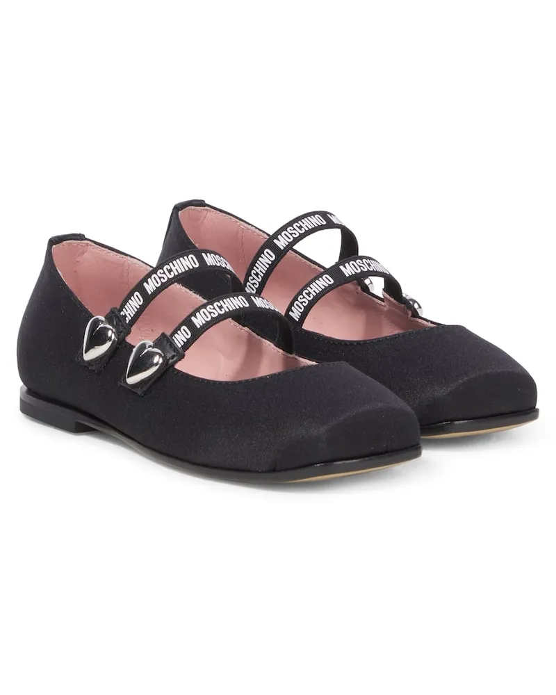Moschino Ballerinas mit Leder Schwarz