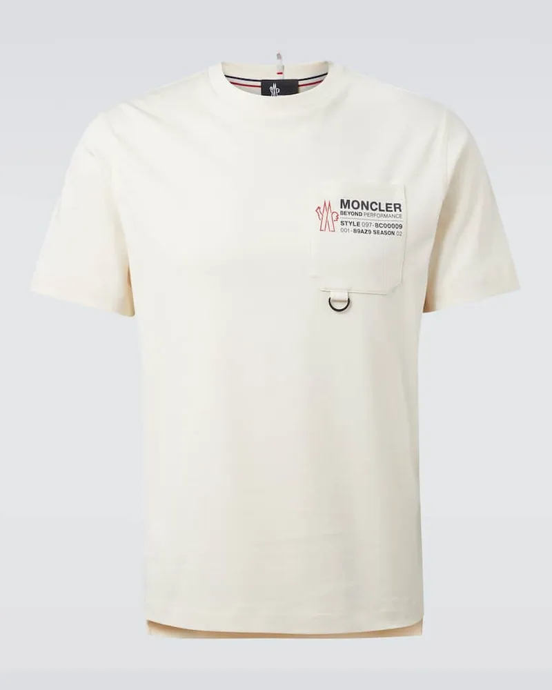 Moncler T-Shirt aus Baumwoll-Jersey Weiß