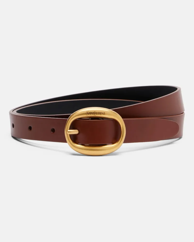 Saint Laurent Gürtel aus Leder Braun